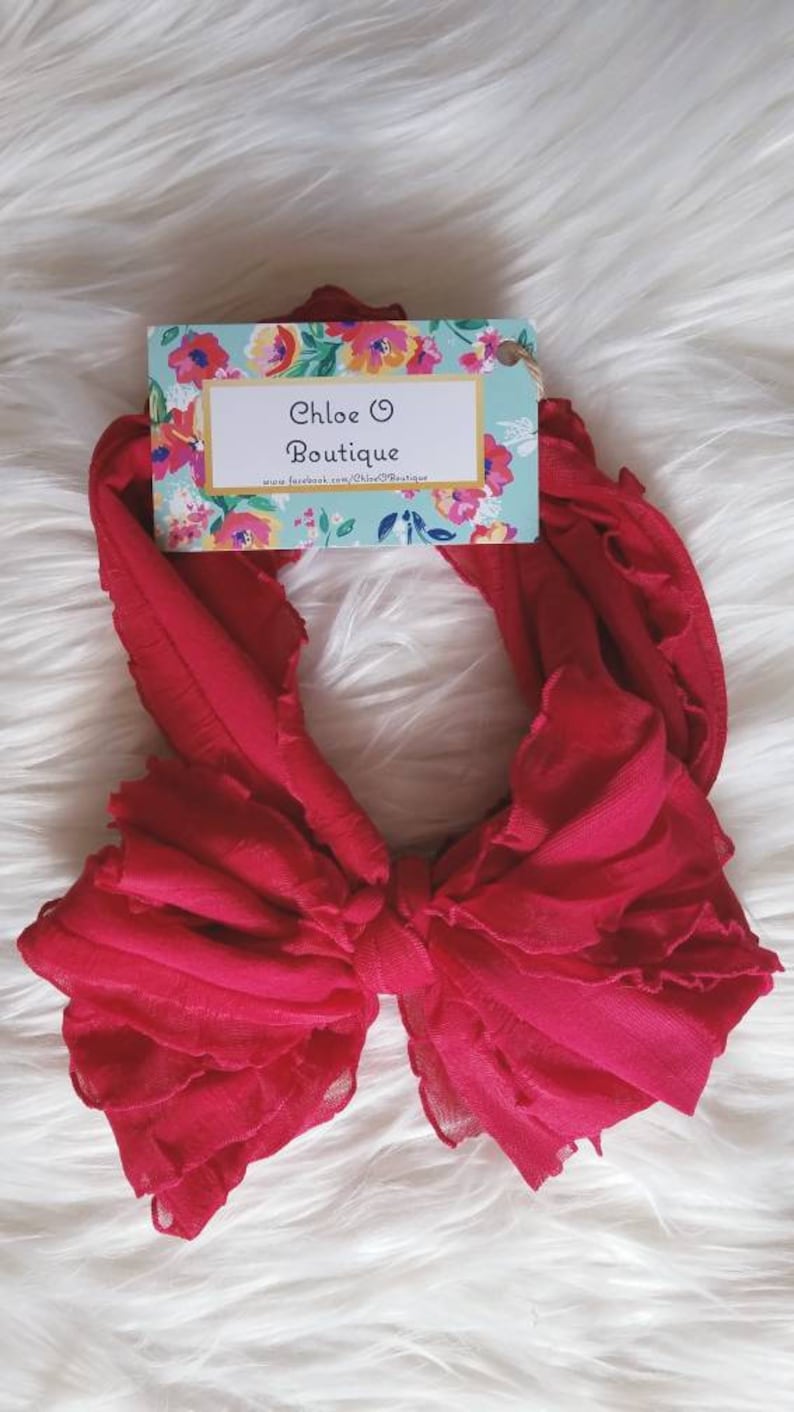 Cardinal Red Messy Bow Headband