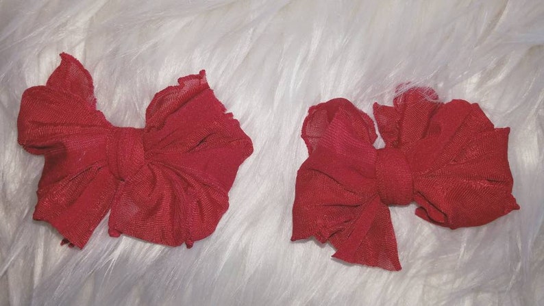 Cardinal Red Messy Bow Headband