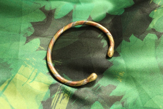 Tri-Metal Unisex Cuff Bracelet - image 2
