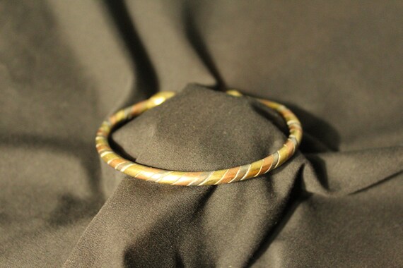 Tri-Metal Unisex Cuff Bracelet - image 4