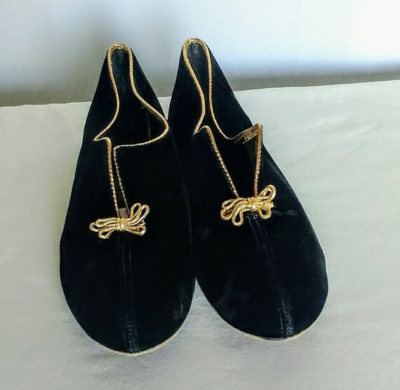 gold house slippers