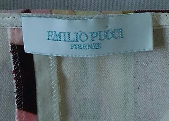 Vintage Emilio Pucci, Y2K 2000 Label, Geometric Print Cotton Vintage Emilio Pucci, Y2K 2000 Label, Geometric Print Cotton