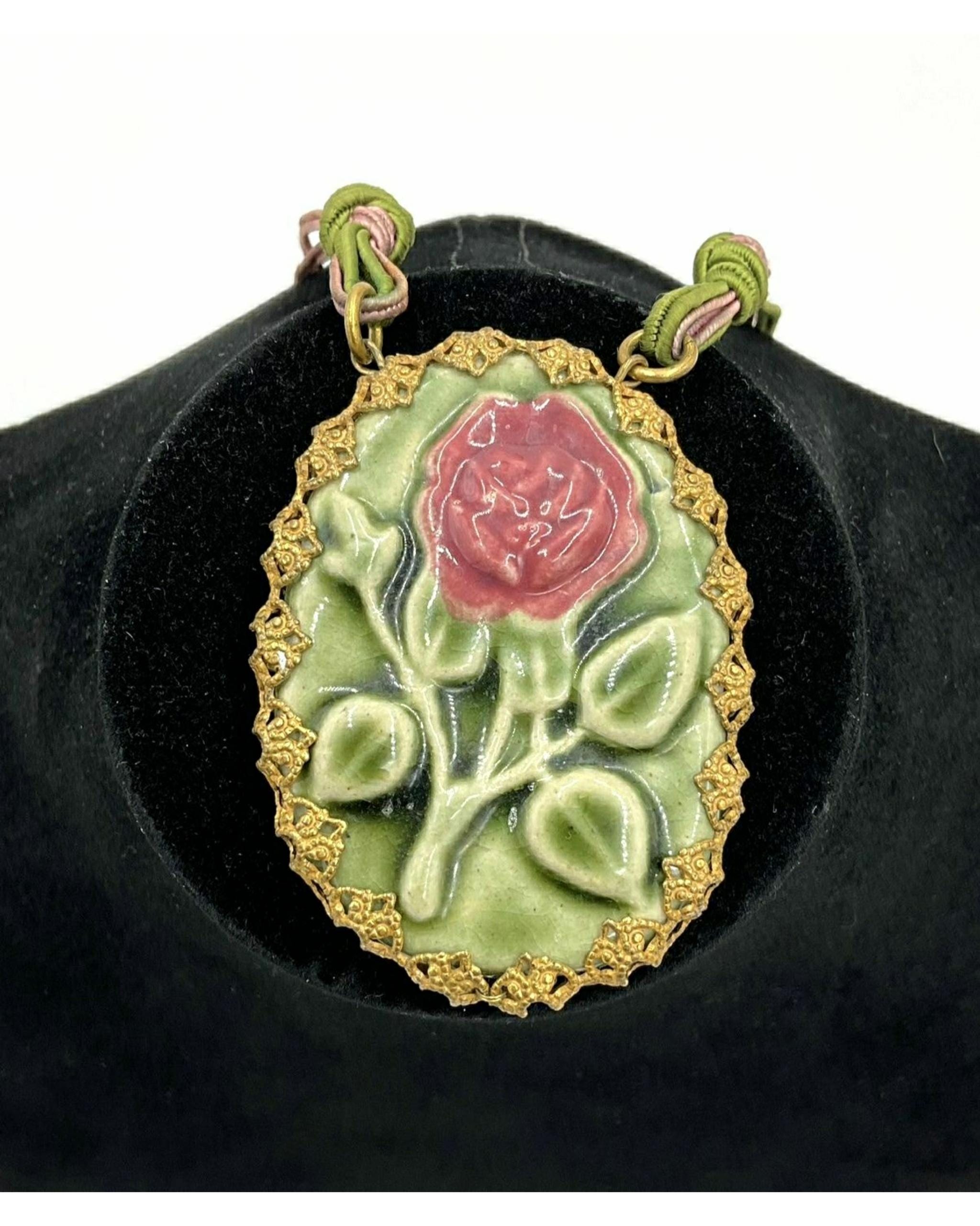 RARE COLLECTOR'S FIND: Vintage 1970s Signed Miriam Haskell Ceramic