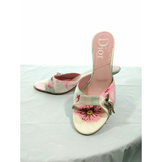 floral slide sandals