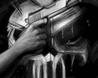 The Punisher / Jon Bernthal Fine Art Print - Original Artwork and Unframed - Limited Run
