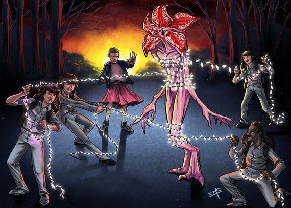 Stranger Things Custom Art Print - Etsy