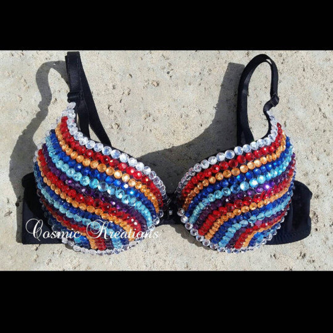 Moss Rave Bra Rainbow Rave Theme Bra Variation 2 - Etsy