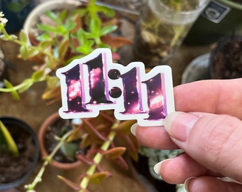 1111 Sticker | 11:11 Decal | Angel Numbers | Astral | Numerology | Sequence | Spirituality | Higher Consciousness | Starseed | Enlightenment