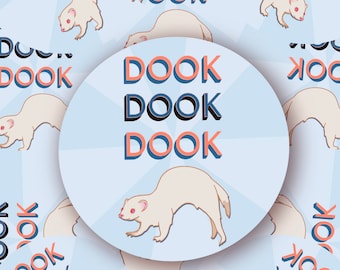 Ferret Sticker - Pet - Fur Noodle - Ferrant - Decal - Sable ferret - Dook - waterproof