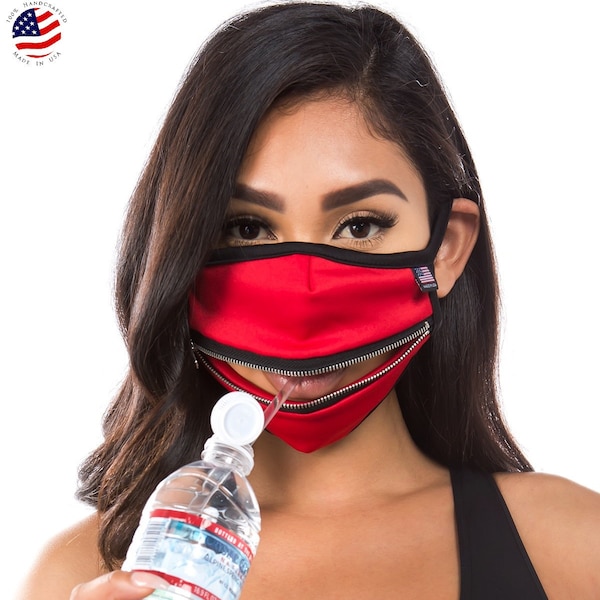 Zippered Neoprene Fashion Face Mask | Reusable & Washable| Made in USA