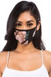 Floral Sheer Mesh Face Mask | Single Layer | See-Through | Breathable | Made in USA 