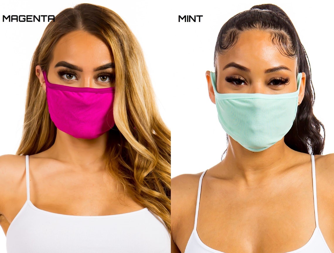 Double or Single Layer Mesh Face Mask Sheer Breathable Etsy