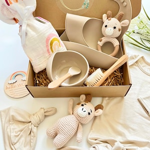 Baby Gift Box | 10 Piece Gift Set | Newborn Gift Basket | Gender Neutral Gift | Baby Gift Set