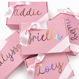Personalized Gift Box For Little Girls | Birthday Gift Set | Custom Busy Box For Kids| Holiday Gift For Girls| Personalized Bracelet image 8