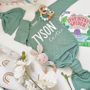 Baby Gown With Name Etsy