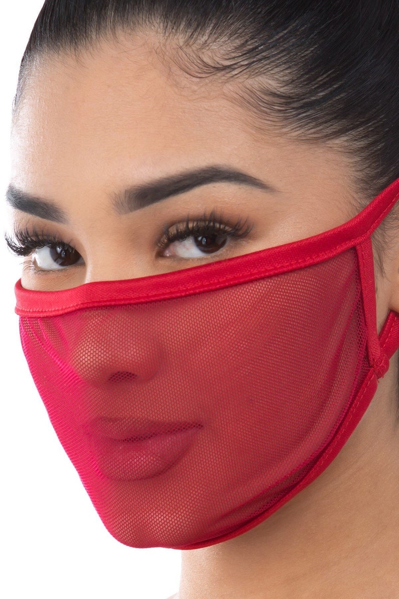 Single Layer Mesh Face Mask Sheer Breathable Made in USA Etsy