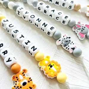 Custom Newborn Pacifier Clip Custom Binky Pacifier Holder With Name Dummy Clips Custom Baby Shower Gift Personalized Pacifier Clip image 6