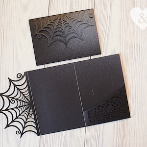 Halloween-DIY-Einladung, Halloween-Hochzeitseinladungstasche, Gothic-Hochzeitseinladungen DIY, schwarze DIY-Hochzeitseinladungen SVG-Cricut-Vorlage
