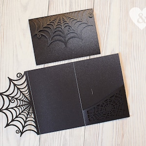 Halloween diy invite, Halloween wedding invitation pocket, Gothic wedding invitations diy, Black diy wedding invites svg cricut template