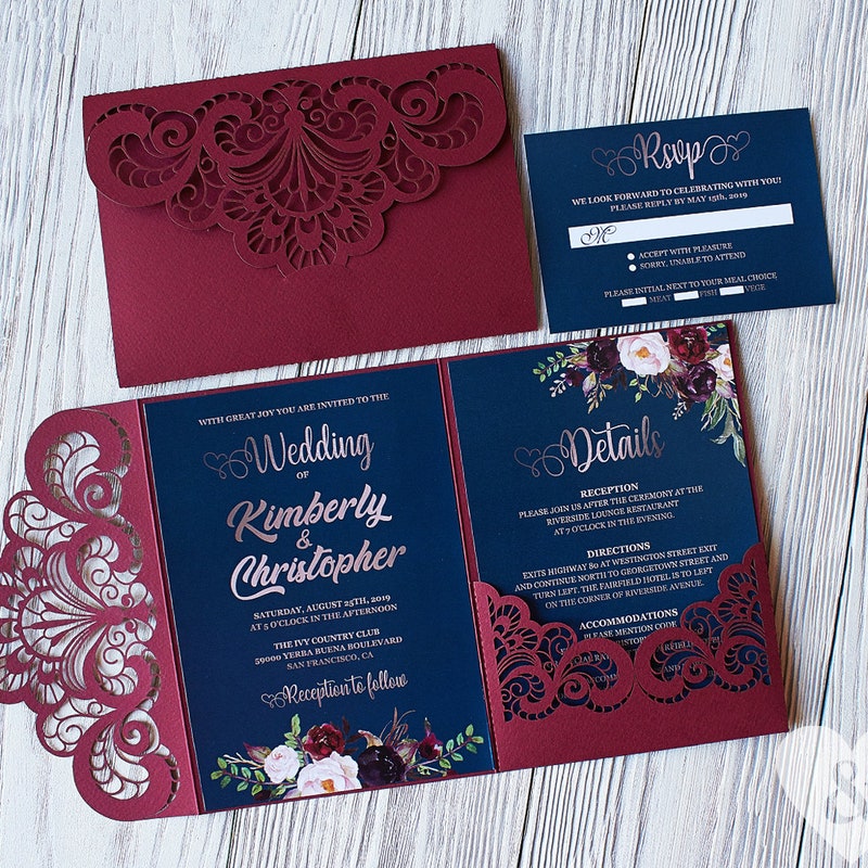 Maroon and Navy Wedding - Etsy