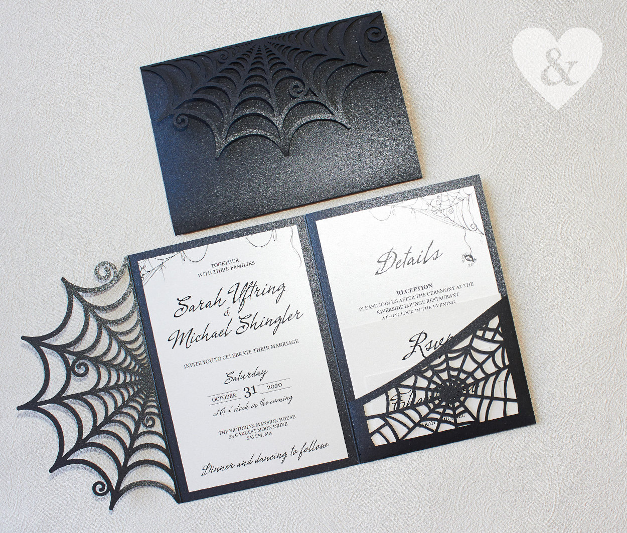 Gothic wedding invitations deals