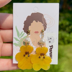 Pansy earrings