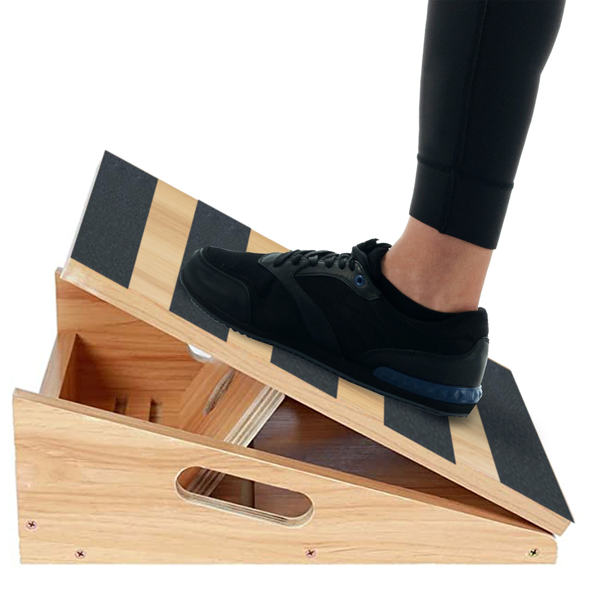 Rocker Board 2-in-1 Wooden Slant Board & Balance Board - Adjustable ...