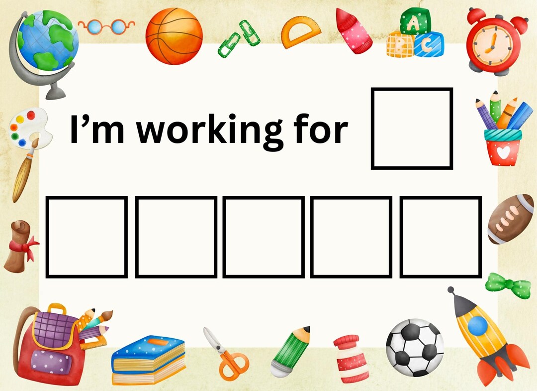 学習を再び楽しく：子どもたちが本当に大好きなトークンエコノミーシステム！行動チャート - Etsy 日本