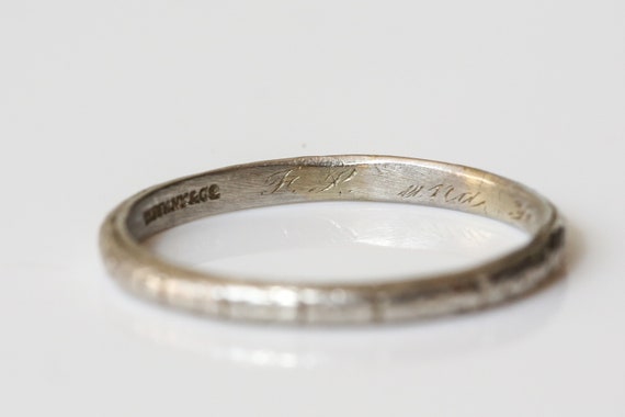 Antique Tiffany and Company Platinum Engraved Ban… - image 7