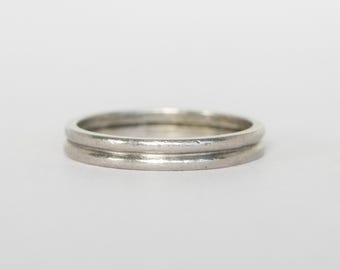 Cinturino in platino vintage taglia 5.0