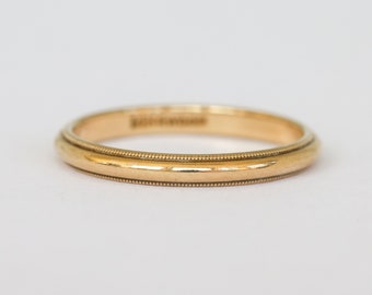Vintage 14k Yellow Gold Band by JR Wood and Sons