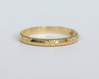 Vintage 14k goudgegraveerde bandmaat 5,5"
