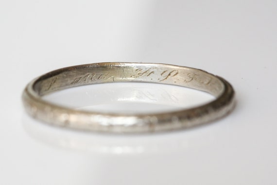 Antique Tiffany and Company Platinum Engraved Ban… - image 8