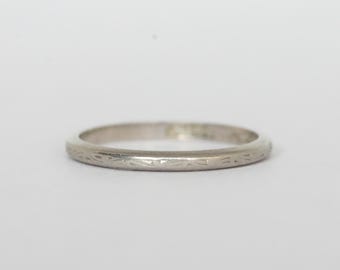 Vintage platina gegraveerde bandmaat 6,0