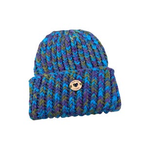 Hand-Knit Beanie – Multiple Colors, Soft Acrylic Yarn