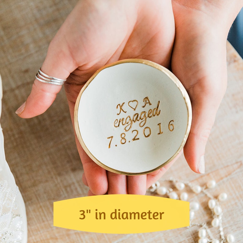 Silver Marble Tray Engagement Gifts Wedding Ring Holder Etsy