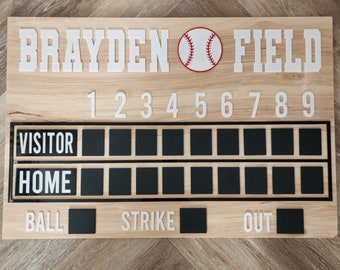 Cartello segnapunti personalizzato per baseball