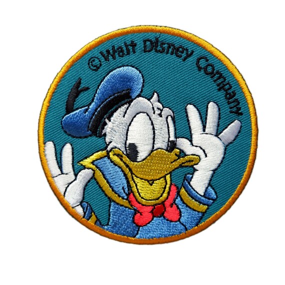 DONALD DUCK HEAD Embroidered Sew Iron On Cloth Patch Badge APPLIQUE