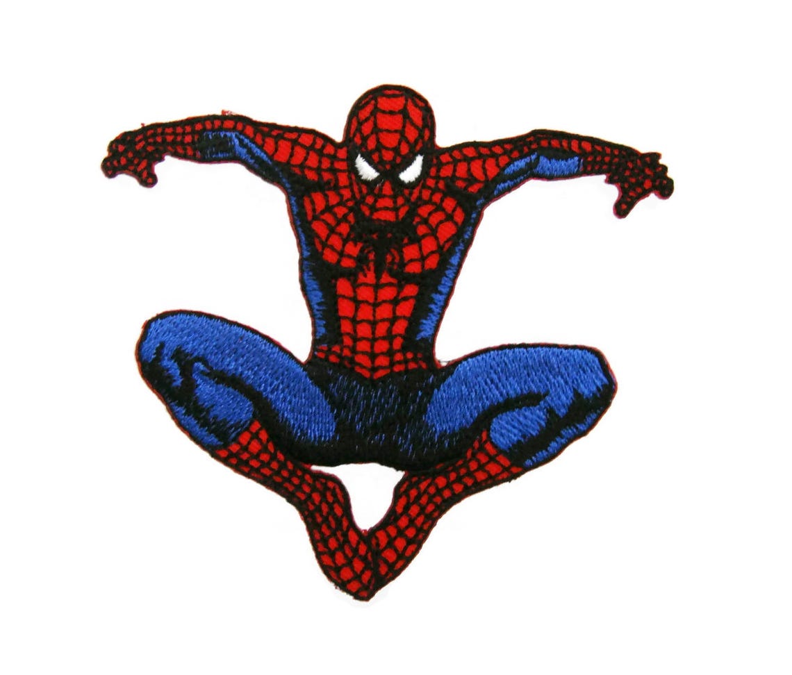 Spiderman Iron On Patch Embroidered Applique Patches For Etsy
