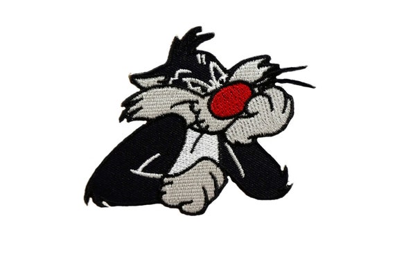 Vintage Sylvester The Cat Embroidered Patch Looney Tunes Cartoon 3” Round