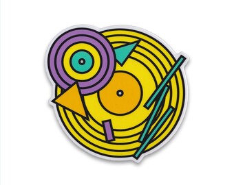 Premium 90s Nostalgia Vinyl Record Sticker