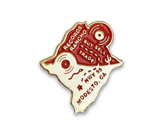 LIMITED TO 100 Nostalgia Vinyl Record Shop Enamel Pin