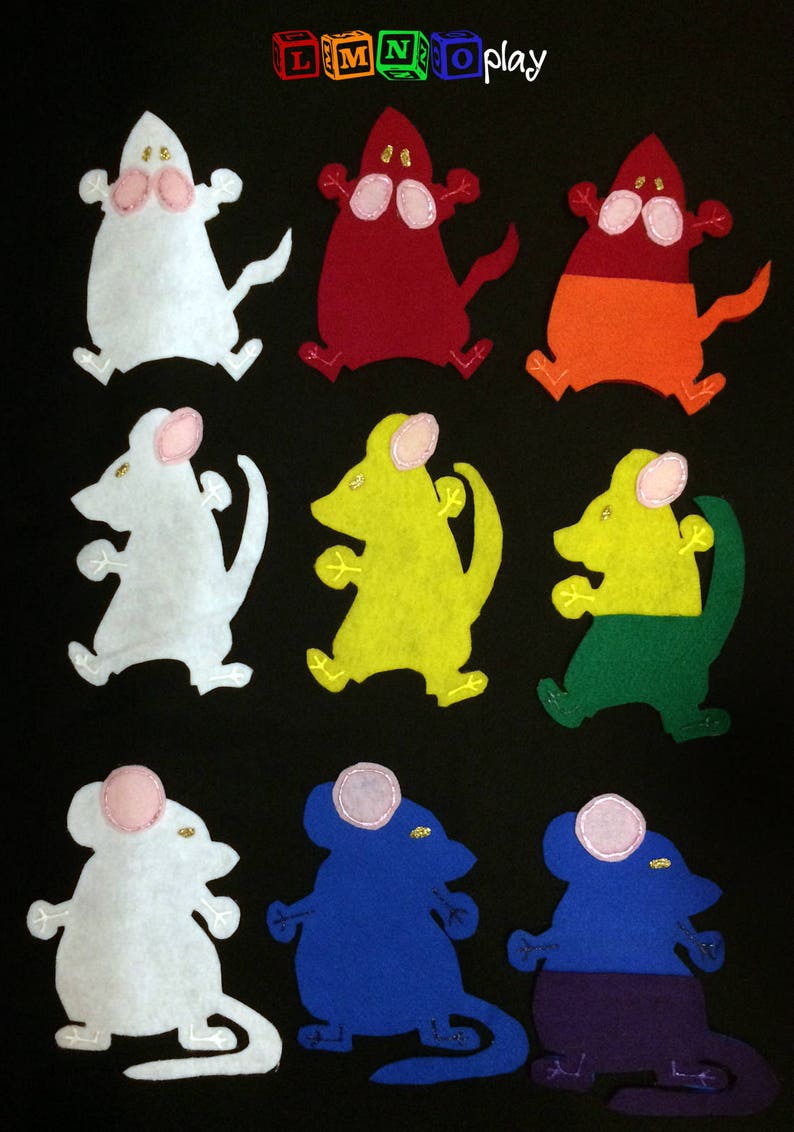 Mouse Paint story retell felt early childhood speech Etsy