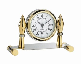 Personalized Free Engraving Cherry Wood Finish Desk Clock Corporate Office Award Custom Coach Graduation Retirement Groomsmen Gifts Him Her