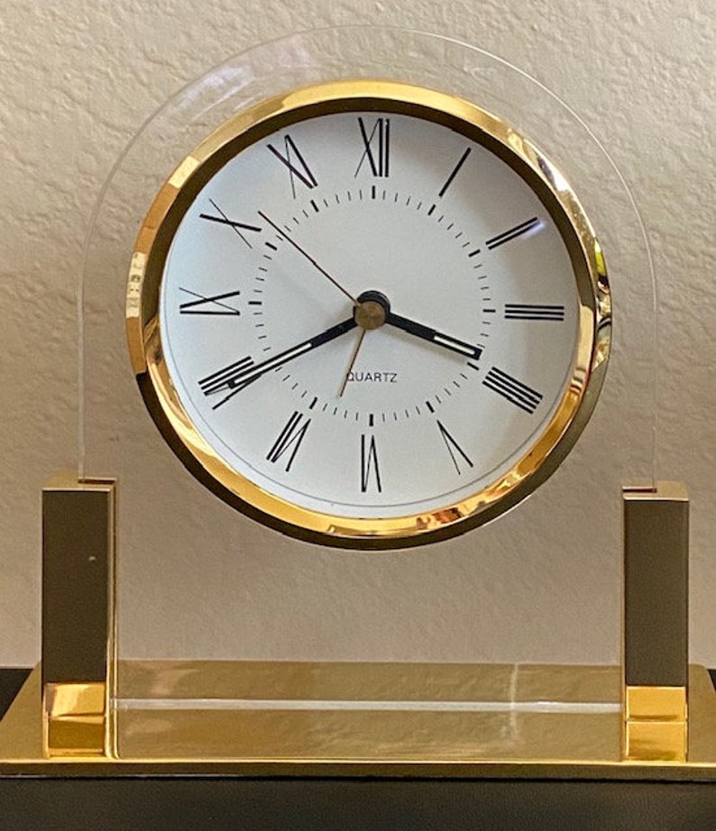 Personalized Free Engraving Black Dial Desk Clock Corporate Etsy