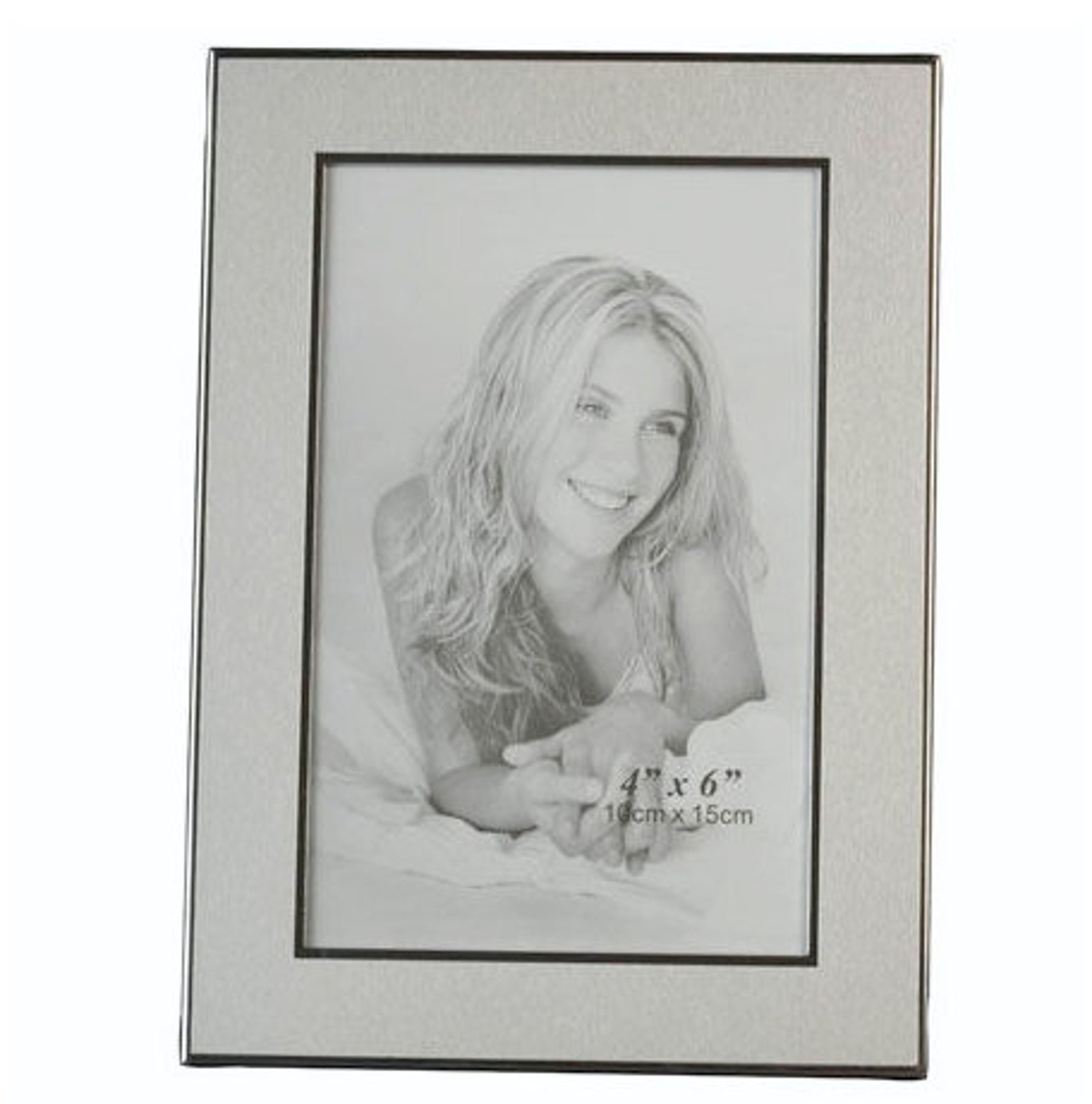 Free Engraving Personalization Silver Finish Frame Photo Wedding Shiny