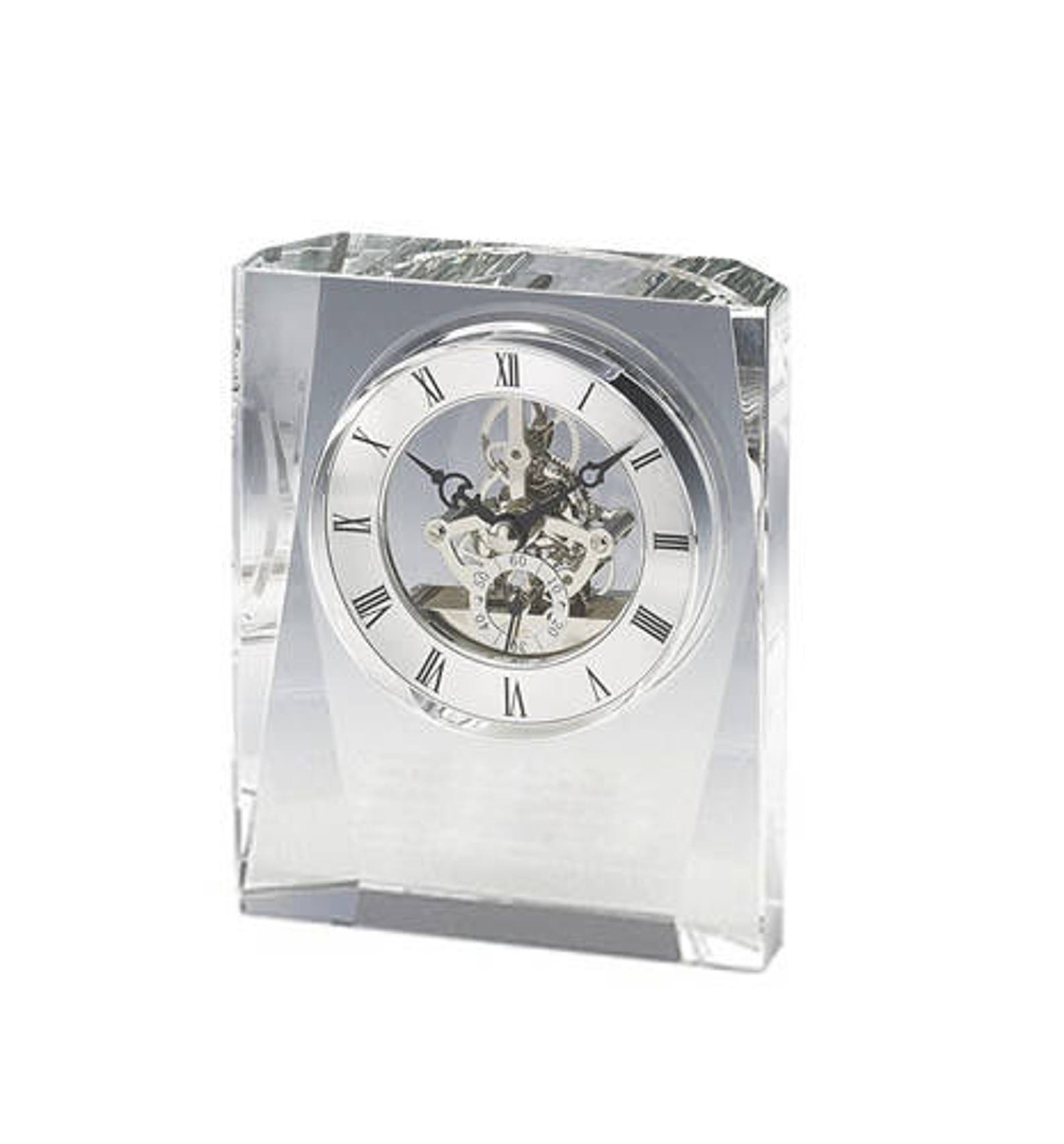 Personalized Free Engraving Crystal Desk Clock Wedding Corporate