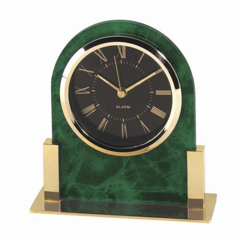 Personalized Free Engraving Black Dial Desk Clock Corporate Etsy