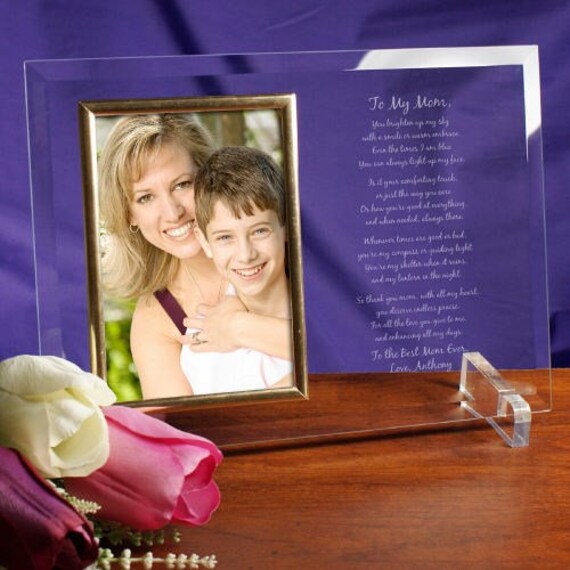 Free Engraving Personalized Glass Frame Gift Write Your Own Words Mom Mothers Day Dad Wife Love Girlfriend Wedding Anniversary Engagement