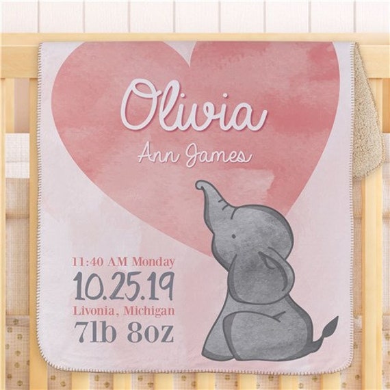 birth announcement blanket